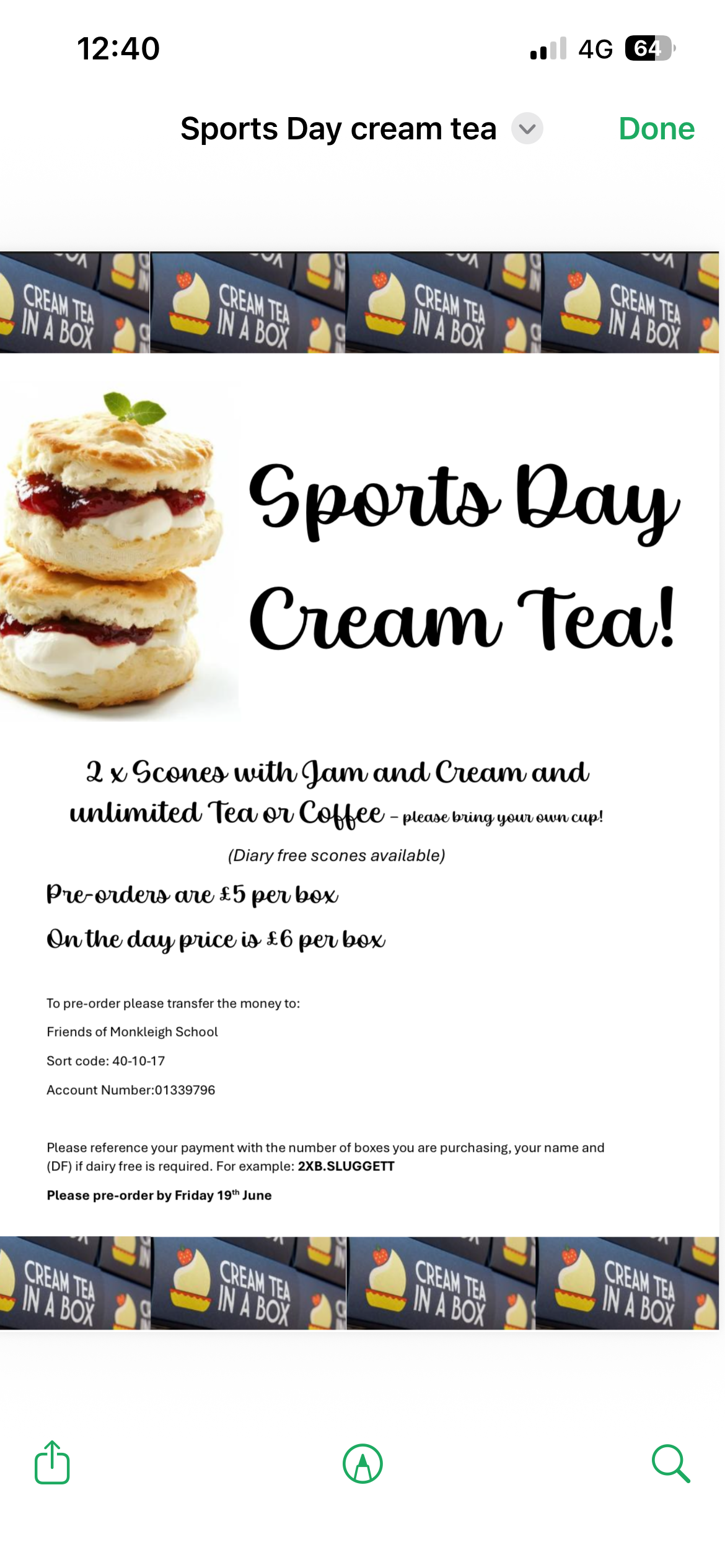 Sports day Cream Tea